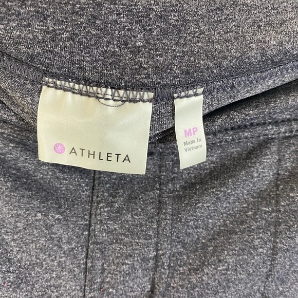 Athleta Gray Wide leg Flare Athleisure Pull on Pants W/ Pockets women’s Medium P - Picture 3 of 15